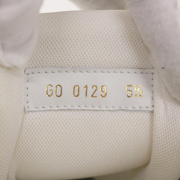 LOUIS VUITTON Trainer sneakers Leather High cut White 1A5A0D LV Auth ak173AM