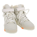 LOUIS VUITTON Trainer sneakers Leather High cut White 1A5A0D LV Auth ak173SM-1