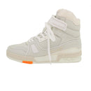 LOUIS VUITTON Trainer sneakers Leather High cut White 1A5A0D LV Auth ak173SM-3
