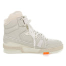 LOUIS VUITTON Trainer sneakers Leather High cut White 1A5A0D LV Auth ak173SM-5