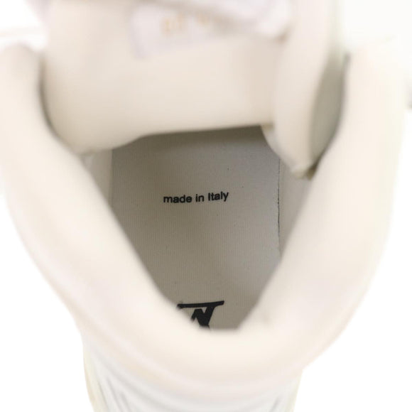 LOUIS VUITTON Trainer sneakers Leather High cut White 1A5A0D LV Auth ak173AM