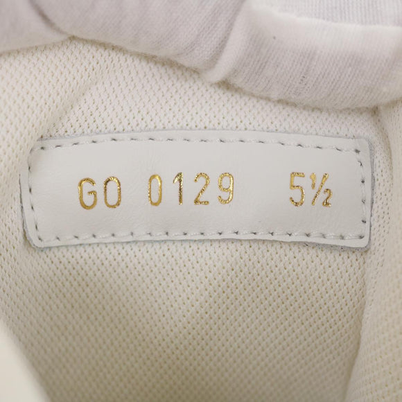 LOUIS VUITTON Trainer sneakers Leather High cut White 1A5A0D LV Auth ak173AM