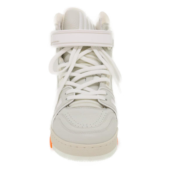 LOUIS VUITTON Trainer sneakers Leather High cut White 1A5A0D LV Auth ak173SM