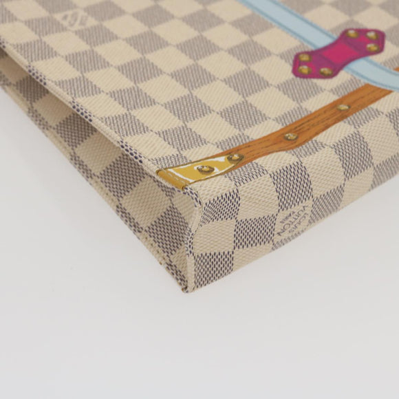 LOUIS VUITTON Damier Azur Poche Toilette 26 Beutel M41438 LV Auth ak181SAM