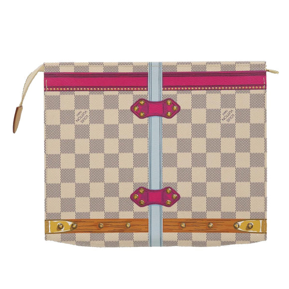 LOUIS VUITTON Damier Azur Poche Toilette 26 Beutel M41438 LV Auth ak181SAM