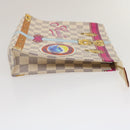 LOUIS VUITTON Damier Azur Poche Toilette 26 Beutel M41438 LV Auth ak181SAM-3