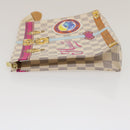 LOUIS VUITTON Damier Azur Poche Toilette 26 Beutel M41438 LV Auth ak181SAM-4