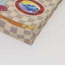 LOUIS VUITTON Damier Azur Poche Toilette 26 Beutel M41438 LV Auth ak181SAM-7