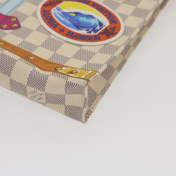 LOUIS VUITTON Damier Azur Poche Toilette 26 Beutel M41438 LV Auth ak181SAM