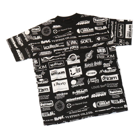 LOUIS VUITTON All Over Logo T-shirt XS Fall Winter 2019Limited Black Auth ak186AM