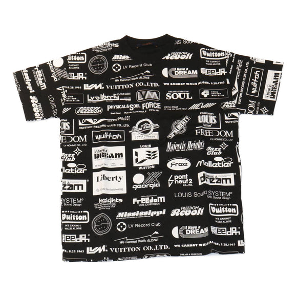 LOUIS VUITTON All Over Logo T-shirt XS Fall Winter 2019Limited Black Auth ak186AM