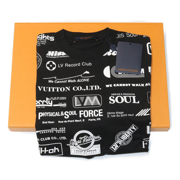 LOUIS VUITTON All Over Logo T-shirt XS Fall Winter 2019Limited Black Auth ak186AM