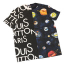 LOUIS VUITTON Short-Sleeved T-shirt XS Black HGY13WFMB LV Auth ak188SM-1