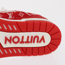 LOUIS VUITTON LV Rainer Line Fabric Sneakers Red LD0233 LV Auth ak217SM-10