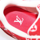 LOUIS VUITTON LV Rainer Line Fabric Sneakers Red LD0233 LV Auth ak217SM-16