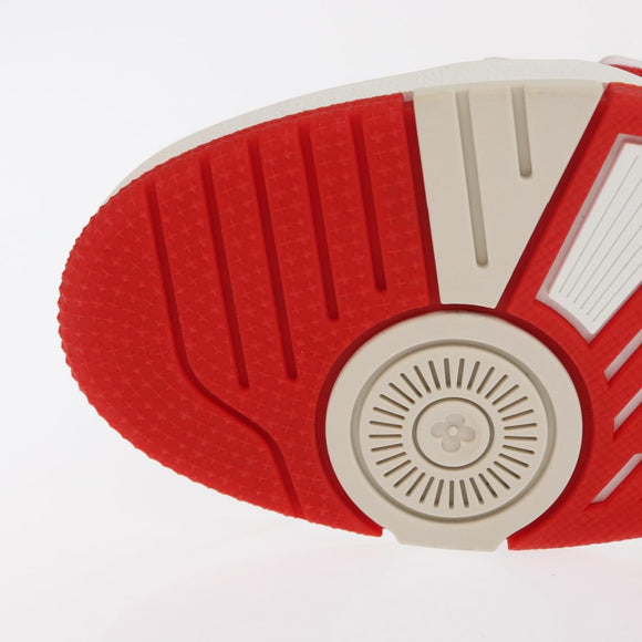 LOUIS VUITTON LV Rainer Line Fabric Sneakers Red LD0233 LV Auth ak217SM