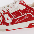 LOUIS VUITTON LV Rainer Line Fabric Sneakers Red LD0233 LV Auth ak217SM-31