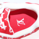 LOUIS VUITTON LV Rainer Line Fabric Sneakers Red LD0233 LV Auth ak217SM-34