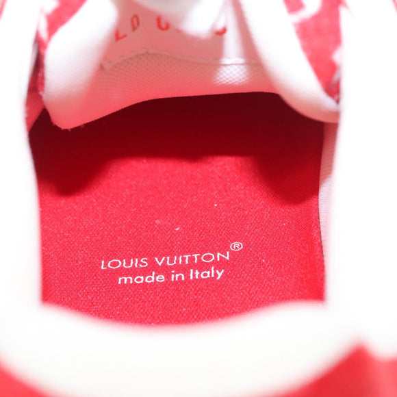 LOUIS VUITTON LV Rainer Line Fabric Sneakers Red LD0233 LV Auth ak217SM