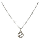 GUCCI GG Arabesque Interlocking Necklace Ag925 Silver Auth am10006-1