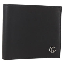 GUCCI Wallet Leather Black Auth am10009V