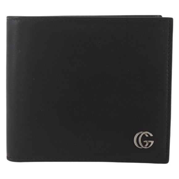 GUCCI Wallet Leather Black Auth am10009V