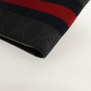 GUCCI GG Supreme Sherry Line Wallet PVC Black Navy 408826 Auth am10010V-16