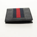 GUCCI GG Supreme Sherry Line Wallet PVC Black Navy 408826 Auth am10010V-4