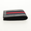 GUCCI GG Supreme Sherry Line Wallet PVC Black Navy 408826 Auth am10010V-5