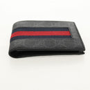 GUCCI GG Supreme Sherry Line Wallet PVC Black Navy 408826 Auth am10010V-6