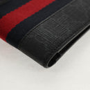 GUCCI GG Supreme Sherry Line Wallet PVC Black Navy 408826 Auth am10010V-7