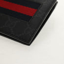 GUCCI GG Supreme Sherry Line Wallet PVC Black Navy 408826 Auth am10010V-14