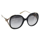 GUCCI Interlocking Web Sherry Linen Sunglasses metal Gold Tone Auth am10012V-1