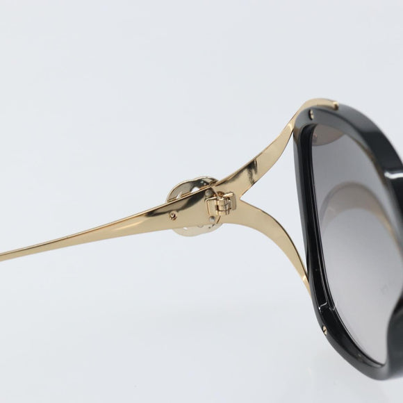 GUCCI Interlocking Web Sherry Linen Sunglasses metal Gold Tone Auth am10012V
