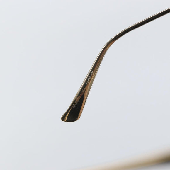 GUCCI Interlocking Web Sherry Linen Sunglasses metal Gold Tone Auth am10012V