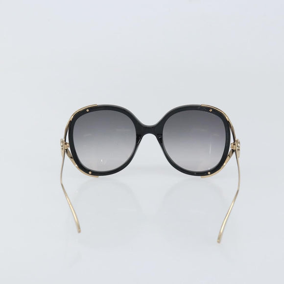 GUCCI Interlocking Web Sherry Linen Sunglasses metal Gold Tone Auth am10012V