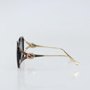 GUCCI Interlocking Web Sherry Linen Sunglasses metal Gold Tone Auth am10012V-4