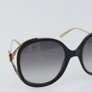 GUCCI Interlocking Web Sherry Linen Sunglasses metal Gold Tone Auth am10012V-6