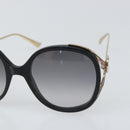 GUCCI Interlocking Web Sherry Linen Sunglasses metal Gold Tone Auth am10012V-7