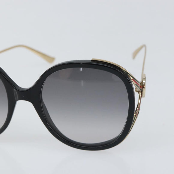 GUCCI Interlocking Web Sherry Linen Sunglasses metal Gold Tone Auth am10012V