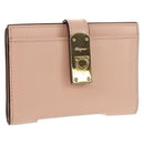 Salvatore Ferragamo Gancini Card Case Leather Pink Gold Auth am10013V-1