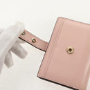 Salvatore Ferragamo Gancini Card Case Leather Pink Gold Auth am10013V-18