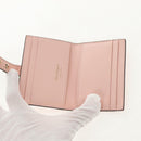 Salvatore Ferragamo Gancini Card Case Leather Pink Gold Auth am10013V-8