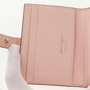 Salvatore Ferragamo Gancini Card Case Leather Pink Gold Auth am10013V-19
