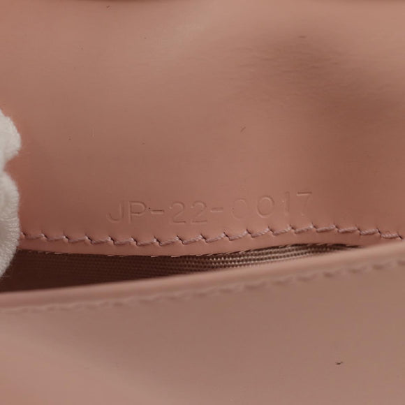 Salvatore Ferragamo Gancini Card Case Leather Pink Gold Auth am10013V