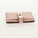 Salvatore Ferragamo Gancini Card Case Leather Pink Gold Auth am10013V-5