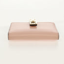 Salvatore Ferragamo Gancini Card Case Leather Pink Gold Auth am10013V-6