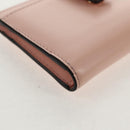 Salvatore Ferragamo Gancini Card Case Leather Pink Gold Auth am10013V-7