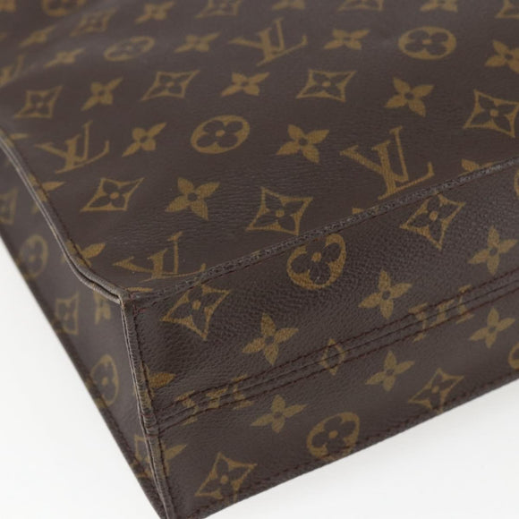 LOUIS VUITTON Monogram Sac Plat Hand Bag M51140 LV Auth am10016