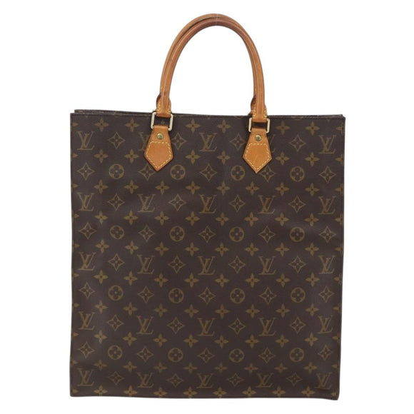 LOUIS VUITTON Monogram Sac Plat Hand Bag M51140 LV Auth am10016